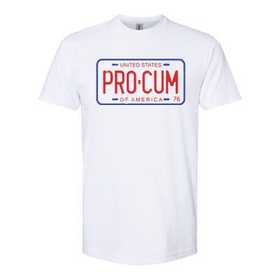 Pro Cum License Plate Softstyle CVC T-Shirt