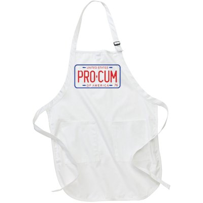 Pro Cum License Plate Full-Length Apron With Pockets