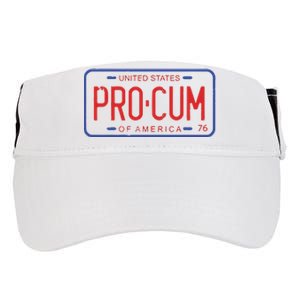 Pro Cum License Plate Adult Drive Performance Visor