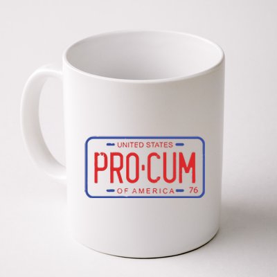 Pro Cum License Plate Coffee Mug