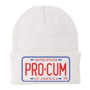 Pro Cum License Plate Knit Cap Winter Beanie