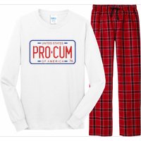 Pro Cum License Plate Long Sleeve Pajama Set