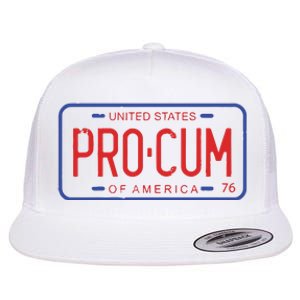 Pro Cum License Plate Flat Bill Trucker Hat