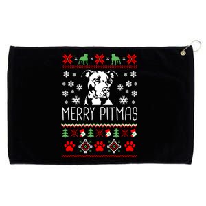 Pitbull Christmas Lovers Merry Pitmas Ugly Christmas Great Gift Grommeted Golf Towel