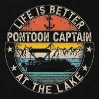 Pontoon Captain Life Is Better At The Lake Ladies PosiCharge Tri-Blend Wicking Tank