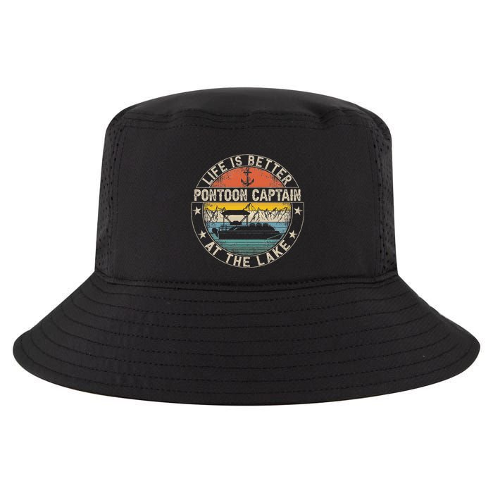Pontoon Captain Life Is Better At The Lake Cool Comfort Performance Bucket Hat