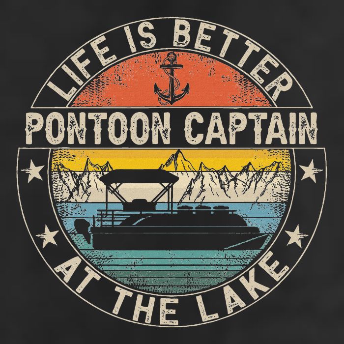 Pontoon Captain Life Is Better At The Lake Cool Comfort Performance Bucket Hat