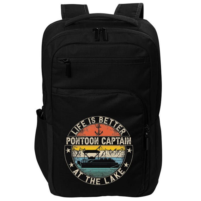 Pontoon Captain Life Is Better At The Lake Impact Tech Backpack