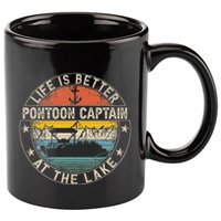 Pontoon Captain Life Is Better At The Lake 11oz C Handle Ceramic Mug
