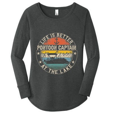 Pontoon Captain Life Is Better At The Lake Women's Perfect Tri Tunic Long Sleeve Shirt