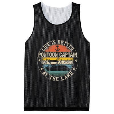 Pontoon Captain Life Is Better At The Lake Mesh Reversible Basketball Jersey Tank