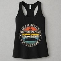 Pontoon Captain Life Is Better At The Lake Womens Tank Top