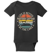 Pontoon Captain Life Is Better At The Lake Baby Bodysuit