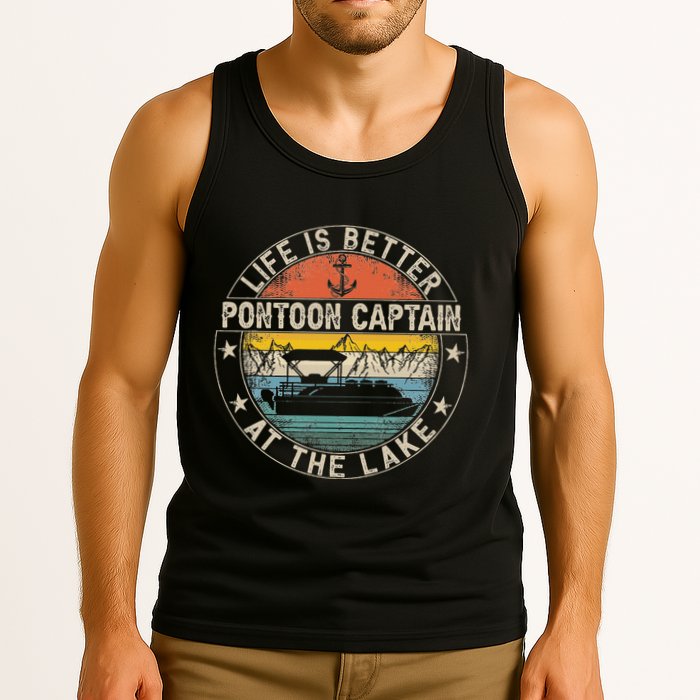 Pontoon Captain Life Is Better At The Lake Tank Top