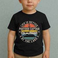 Pontoon Captain Life Is Better At The Lake Toddler T-Shirt