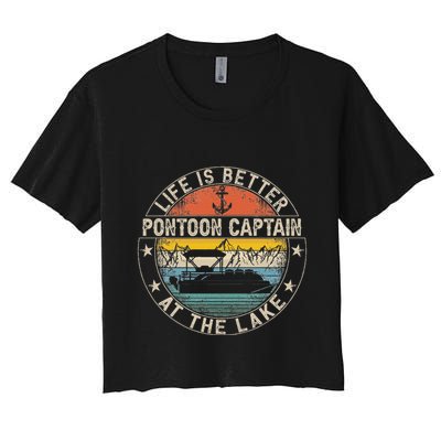 Pontoon Captain Life Is Better At The Lake Crop Top