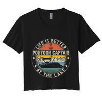 Pontoon Captain Life Is Better At The Lake Crop Top