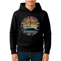 Pontoon Captain Life Is Better At The Lake Kids Hoodie