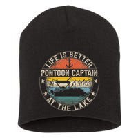 Pontoon Captain Life Is Better At The Lake Short Acrylic Beanie
