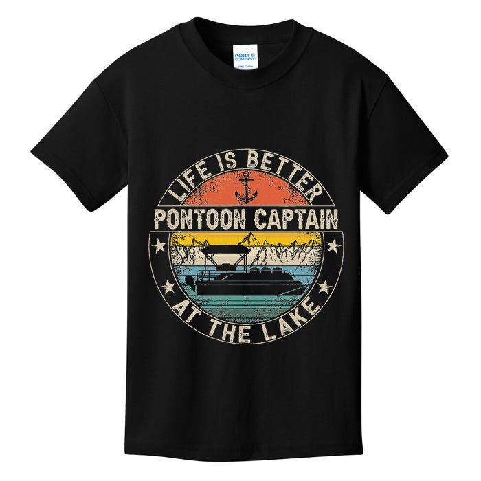 Pontoon Captain Life Is Better At The Lake Kids T-Shirt