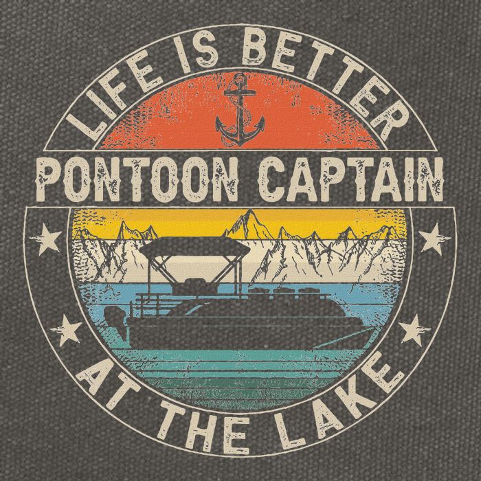 Pontoon Captain Life Is Better At The Lake Cotton Canvas Backpack