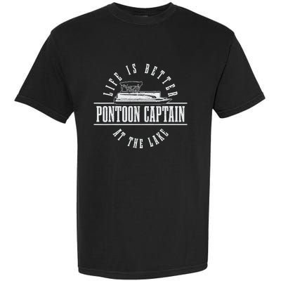 Pontoon Captain Life Is Better At The Lake Pontooning Boat Garment-Dyed Heavyweight T-Shirt