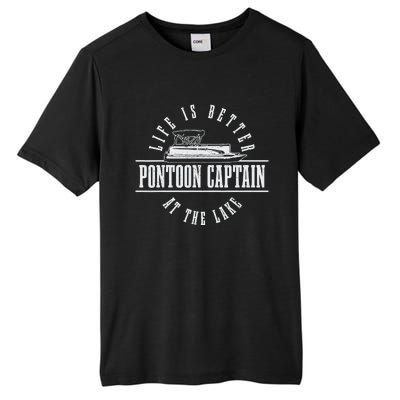 Pontoon Captain Life Is Better At The Lake Pontooning Boat Tall Fusion ChromaSoft Performance T-Shirt