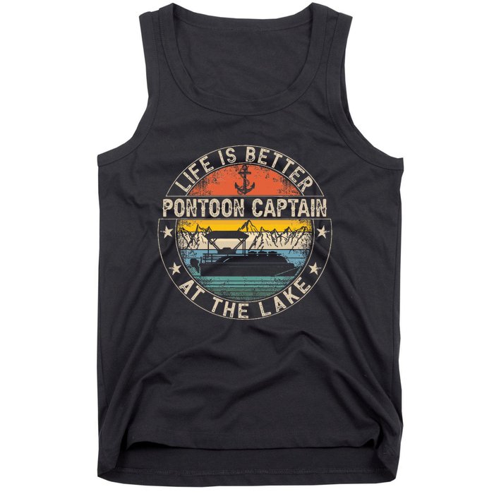 Pontoon Captain Life Is Better At The Lake Tank Top