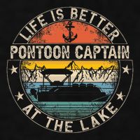 Pontoon Captain Life Is Better At The Lake Ladies PosiCharge Tri-Blend Wicking Tank