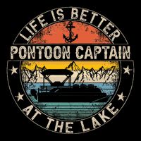Pontoon Captain Life Is Better At The Lake 7-Panel Snapback Hat