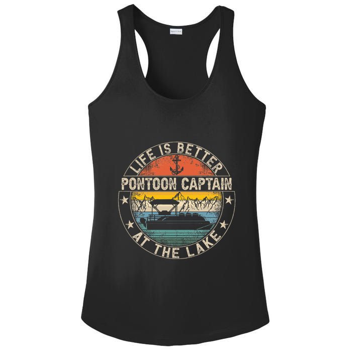 Pontoon Captain Life Is Better At The Lake Ladies PosiCharge Competitor Racerback Tank