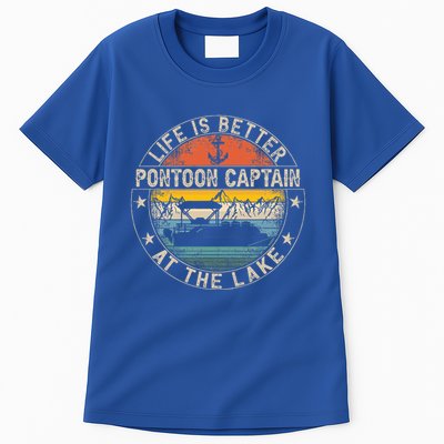 Pontoon Captain Life Is Better At The Lake Tall T-Shirt