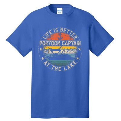 Pontoon Captain Life Is Better At The Lake Tall T-Shirt