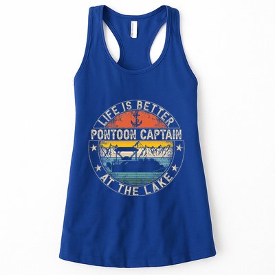 Pontoon Captain Life Is Better At The Lake Womens Tank Top