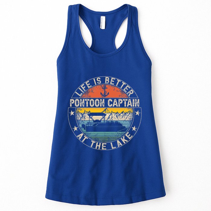 Pontoon Captain Life Is Better At The Lake Womens Tank Top