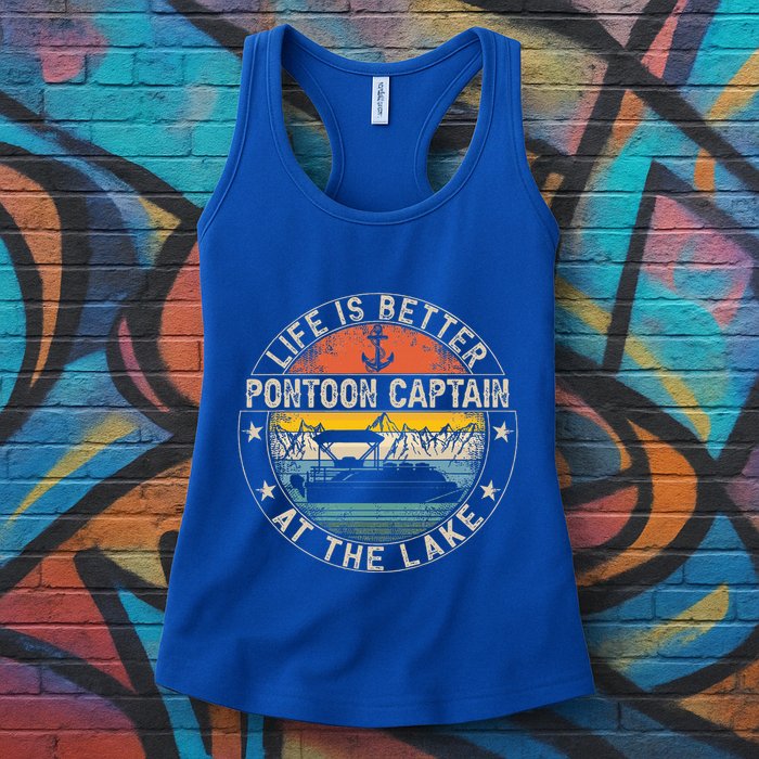 Pontoon Captain Life Is Better At The Lake Womens Tank Top