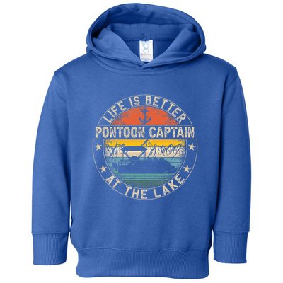Pontoon Captain Life Is Better At The Lake Toddler Hoodie