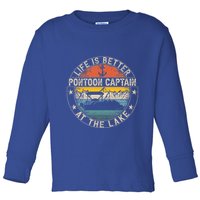 Pontoon Captain Life Is Better At The Lake Toddler Long Sleeve Shirt