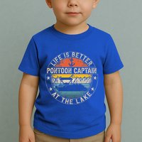 Pontoon Captain Life Is Better At The Lake Toddler T-Shirt