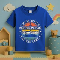Pontoon Captain Life Is Better At The Lake Toddler T-Shirt