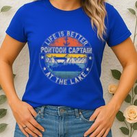 Pontoon Captain Life Is Better At The Lake Womens T-Shirt