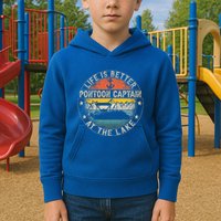 Pontoon Captain Life Is Better At The Lake Kids Hoodie