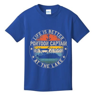 Pontoon Captain Life Is Better At The Lake Kids T-Shirt