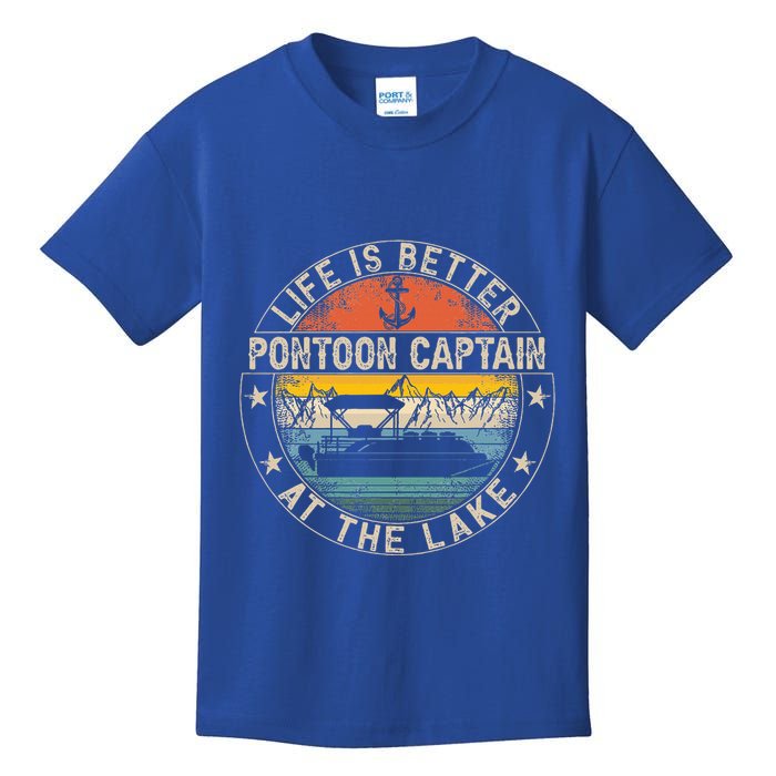 Pontoon Captain Life Is Better At The Lake Kids T-Shirt