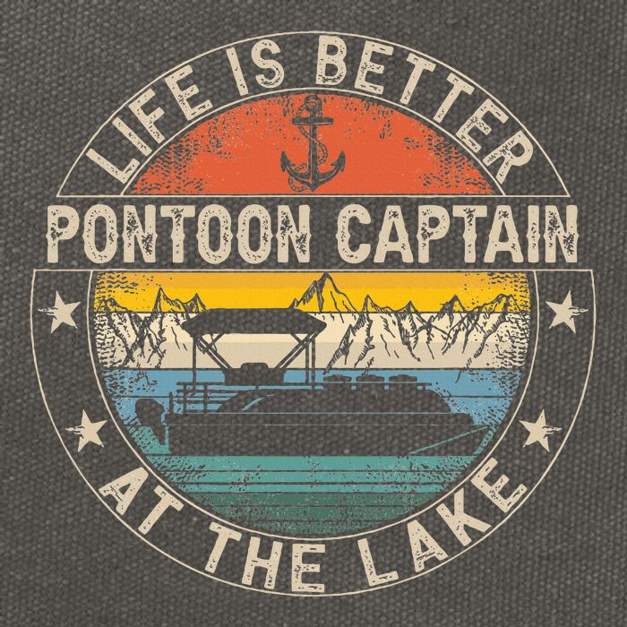 Pontoon Captain Life Is Better At The Lake Cotton Canvas Backpack