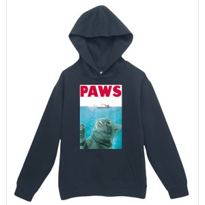 PAWS Cat Lover Funny Gift Urban Pullover Hoodie