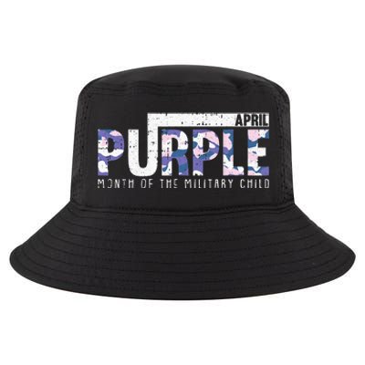 Purple Camo Month Of The Military Child Army Soldier Cool Comfort Performance Bucket Hat