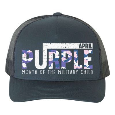 Purple Camo Month Of The Military Child Army Soldier Yupoong Adult 5-Panel Trucker Hat