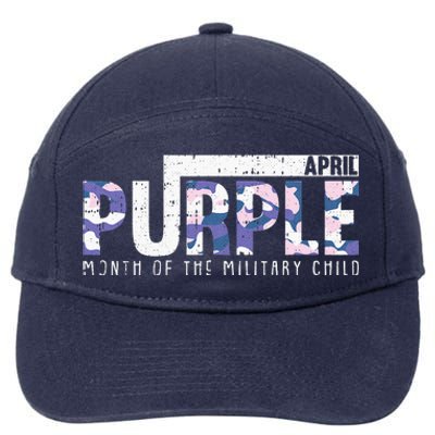 Purple Camo Month Of The Military Child Army Soldier 7-Panel Snapback Hat