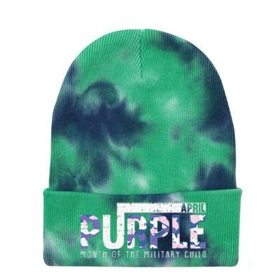 Purple Camo Month Of The Military Child Army Soldier Tie Dye 12in Knit Beanie